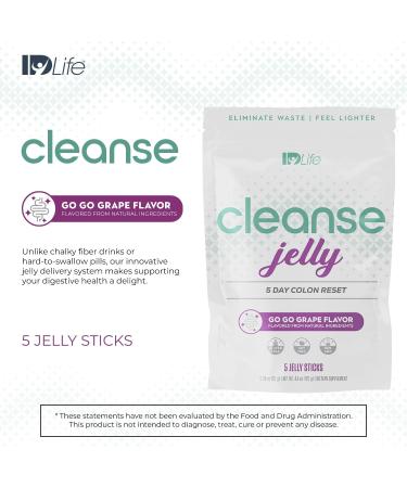IDLife - Cleanse Jelly - Prune & Apple Juice Prebiotic Fiber for Gut Health, Regularity & Wellness Support - 6g Fiber per Stick - 5 Jelly Sticks - Buy Online on GoSupps.com