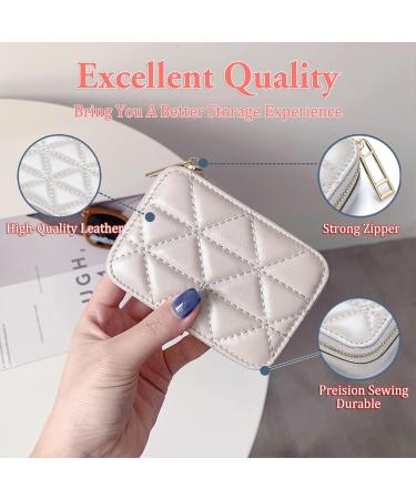 Female Travel Lipstick Case with Mirror - Pink Leather Makeup Bag for Women's Toiletries, Daily Touch-ups & Cosmetic Storage - Buy Online on GoSupps.com