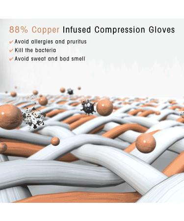 Henotic Copper Compression Gloves - Anti-Slip Arthritis Relief for Carpal Tunnel & Joint Swelling - One Pair Small (2 1/5''-2 3/5'') - Buy Online on GoSupps.com