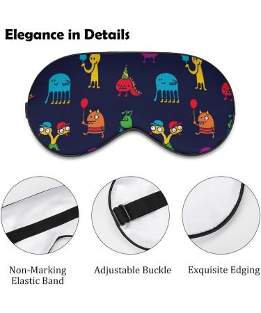 Monster Halloween Party Sleep Mask - Adjustable Eye Cover for Sleeping, Blocking Light - Ideal for Night Travel and Napping - Men and Women - Buy Online on GoSupps.com