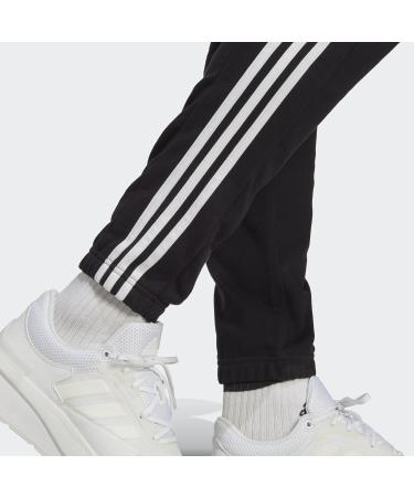 Adidas Men's Essentials French Terry Tapered Jogging Pants - Black/White 3-Stripes Joggers L - International Shipping Available - Buy Online on GoSupps.com