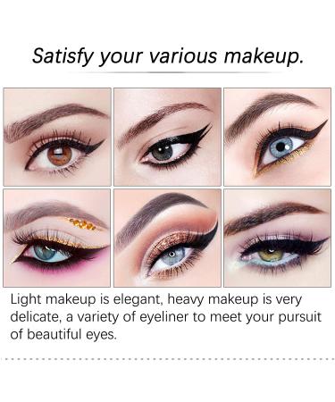 Winged Eyeliner Stamp Set - 4 Dual Ended Waterproof Liquid Eye Liner Pens | Long Lasting, Hypoallergenic & Easy to Use | Perfect Wing Cat Eye Stamp - 3 Sizes - Buy Online on GoSupps.com