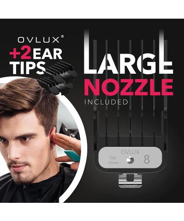 OVLUX 12-Piece Professional Hair Clipper Guard Set - Premium Metal Attachment Combs for Barber Clippers - Left & Right Ear Combs Included - Buy Online on GoSupps.com