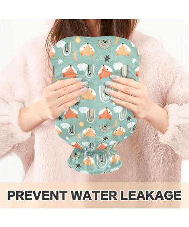 Naanle Rainbow Fox Hot Water Bottle - 1L Heat Therapy for Bed Hand & Foot Pain Relief - Includes Transparent Bag - Buy Online on GoSupps.com