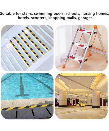 Hazard Tape Anti Slip Tape Matte Tape Waterproof and Wear-Resistant Sandpaper Stairs Night Matte Non-Slip Sticker Strip(Redwhite 5.0cm) 5.0cm Redwhite - Buy Online on GoSupps.com
