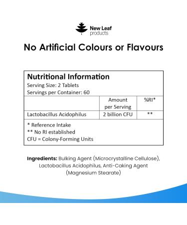 Probiotic Supplements Acidophilus Probiotic Tablets High Strength - Digestive & Gut Health Supplements Lactobacillus Probiotics for Gut Health - Vegan GMO-Free Gluten-Free GMP UK Made 120 Tablets 120 count (Pack of 1) - Buy Online on GoSupps.com