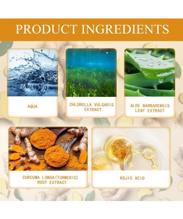 Kojic Acid Face Serum Dark Spots Correcting Glow Serum Turmeric Face Oil Aging Super Serum yellow - Buy Online on GoSupps.com