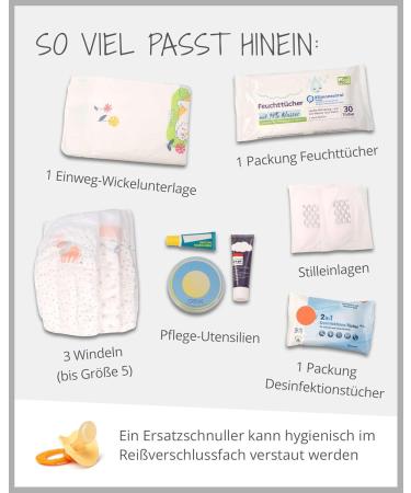 ULLENBOOM Floral Sand Diaper Pocket - Optimal Organizer for On-the-Go Holds 3 Diapers & Accessories - Made in EU 18 x 27 cm - Buy Online on GoSupps.com