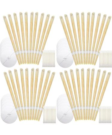 40 Piece Beeswax Ear Candles Wax Removal Natural Ear Wax Candles for Ear Candling Wax Removal Ear Candling Candles for Ear Cleaning Ear Wax Candle Ear Wax Removal Kit Earwax Cleaner for Adults