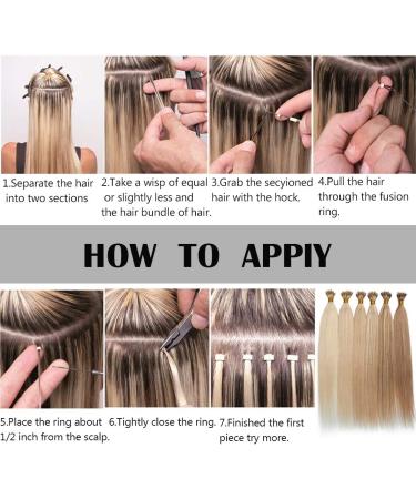 20" Nano Ring Tip Hair Extensions Real Human Hair 50Strands #60 Platinum Blonde (50g) - Buy Online on GoSupps.com