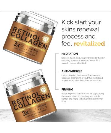 Men's Face Cream Moisturizer - Anti-Aging Cream For Men Collagen Retinol & Hyaluronic Acid - Day & Night - Facial Skin Care- Anti Wrinkle - Buy Online on GoSupps.com