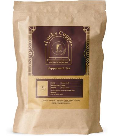 Lucky Cuppa Peppermint Tea - Decaf Loose Tea - Classic Herbal Tea - Loose Leaf Tea for Tea lovers - 250g - Buy Online on GoSupps.com
