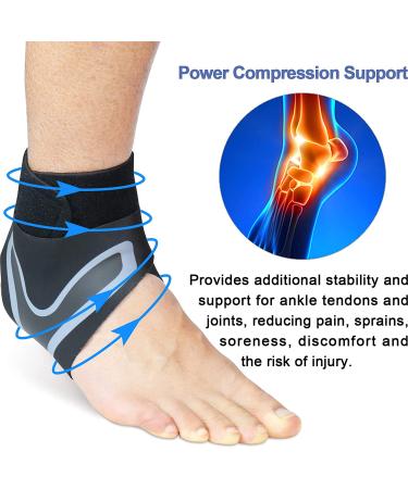 Beister Ankle Support Compression Brace - Breathable Neoprene Sleeve for Sports, Arthritis, Plantar Fasciitis - Medium, Pack of 2 - Buy Online on GoSupps.com