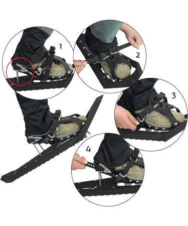 Buy ALPIDEX Snowshoes with Carrying Bag & Poles | Climbing Aid for Shoe Size 38-45 - Black - Buy Online on GoSupps.com