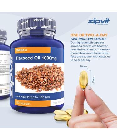Flaxseed Oil Capsules 1000mg - 360 Softgels | 12-Month Supply - Buy Online on GoSupps.com