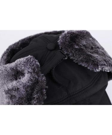 Faux Fur Windproof Ski Balaclava Cap Hat Visor in Black - Unisex - Buy Online on GoSupps.com