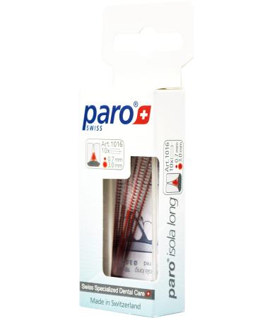 Paro Isola Long | Easily Bent Extra Long Interdental Spiral Brush | Dental Cleaning Tool | Red 0.7-3.0 MM 1