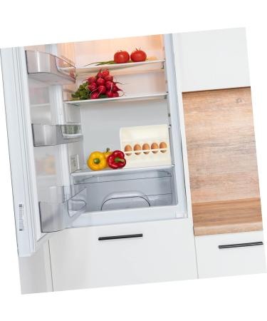 Healeved Egg Storage Box Container with Lid Plastic Eggs Refrigerator Egg Trays Egg Holder Desktop Egg Plate White 25.5X21.5X10CM - Buy Online on GoSupps.com