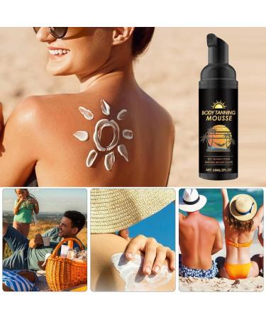 Tanning Mousse | Tanning Foam | Long Lasting Tanning Mousse | Tannings Mousse with Moisturizing Properties Natural Tan Mousses for Outdoor Use 60ml Natural Tan Mousses - Buy Online on GoSupps.com