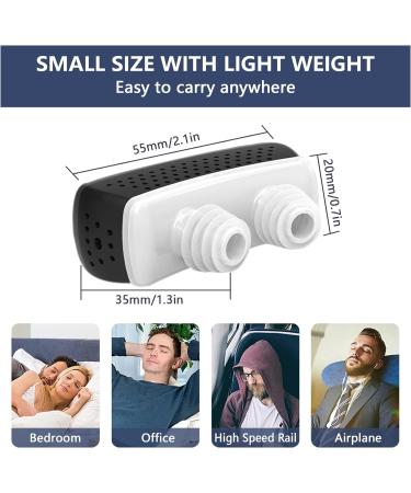 Smart Adjustable Anti-Snoring Sleep Aid with Double Eddy Current Fan Design - Nasal Dilators for Safe and Comfortable Sleep - Buy Online on GoSupps.com