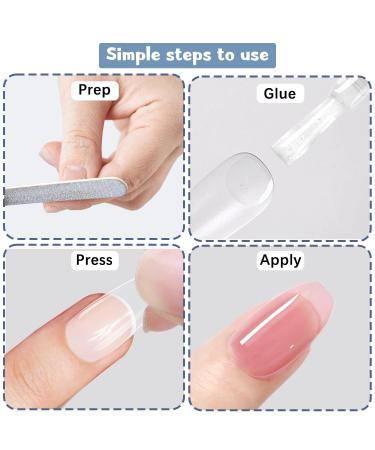 Buy Short Gel Nail Tips - 120 Clear Soft Gel Extensions 12 Sizes Perfect for Acrylic Nails - International Shipping Available - Buy Online on GoSupps.com