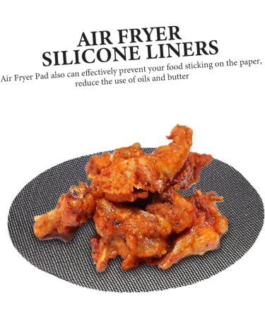 Zerodeko 4pcs Air Fryer Pad Air Fryers Airfryer Microwave Steamer Air Fryer Silicone Pad Washable Baking Mat Black 20.5X20.5X0.1CM - Buy Online on GoSupps.com