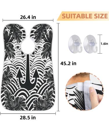 Sea Anchor Coconut Tree Beard Bib Apron - Beard Hair Catcher for Men | Perfect Father's Day & Anniversary Gift | Includes 2 Suction Cups - Buy Online on GoSupps.com