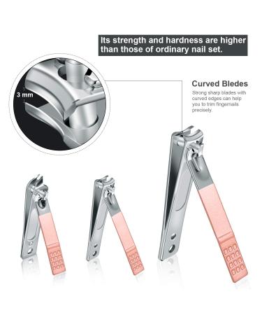 10-Part Manicure & Pedicure Set - Nail Care Kit with Scissors & Clippers | Travel Beauty Essentials (Pink) - Buy Online on GoSupps.com