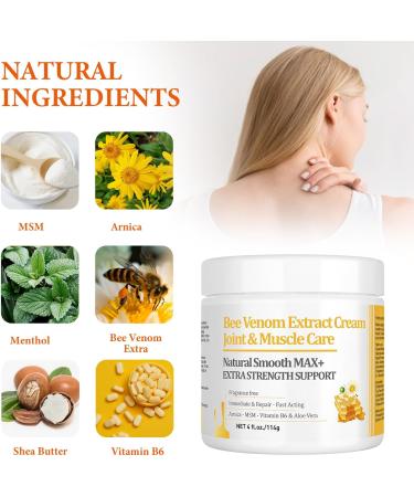 Max Strength Manuka Honey & Bee Venom Muscle Cream | Joint & Bone Relief for Adults & Seniors - Buy Online on GoSupps.com