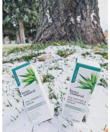 InstaNatural Age Defying & Skin Clearing Serum 1 oz - Anti-Aging & Acne Treatment - Buy Online on GoSupps.com