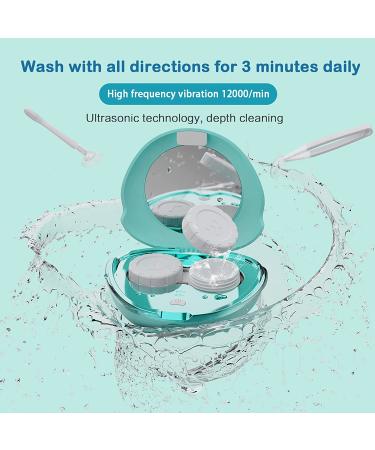 Portable Ultrasonic Contact Lens Cleaner Machine | USB Charger | High Frequency Vibrate | Fast Cleaning | Soft and Hard Contact Lenses | Green - Buy Online on GoSupps.com