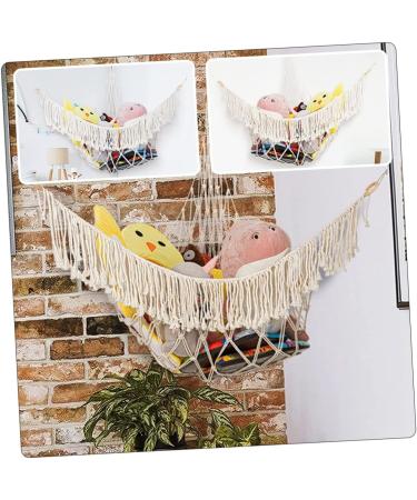 Partykindom Yoga Ball Stand for Kids | 2pc Lace-Up Toy Organizer & Hammock | Fitness Toy Storage | 164x114cm | White - Buy Online on GoSupps.com
