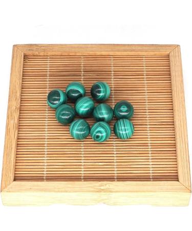 Stone 10pc Natural Green Malachite Crystal Reiki Gemstone No Hole Round Beads 12mm Balance Gemstone Decoration ERTEYIN - Buy Online on GoSupps.com