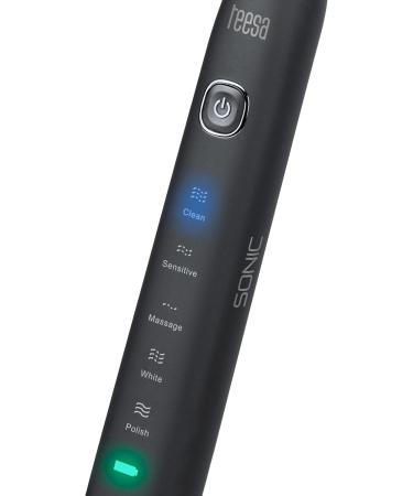 Teesa Sonic Black Toothbrush TSA8015 - 5 Cleaning Programs for Ultimate Oral Care - International Shipping Available - Buy Online on GoSupps.com