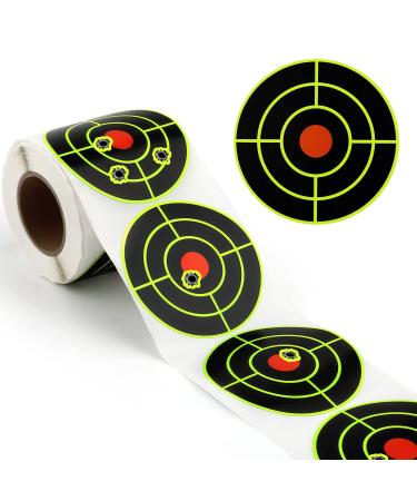 AIEX 200pcs Shooting Targets Stickers, 3 Inch Self Adhesive Splatter Targets Shooting Targets for The Range, Paper Targets for Shooting Range, Round Reactive Targets for Shooting