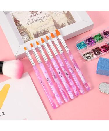 Bohoman 17 Pcs Acrylic Nail Brush Set for UV Gel Painting and Nail Art Tips - Buy Online on GoSupps.com