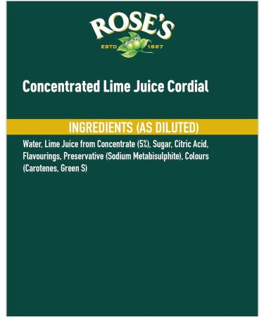 Rose's Lime Juice Cordial 1 Litre - Buy Online on GoSupps.com
