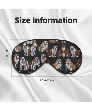 English Bulldogs Print Unisex Sleeping Eye Mask | Soft Comfortable Light-Blocking | Perfect for Travel & Relaxation - Buy Online on GoSupps.com