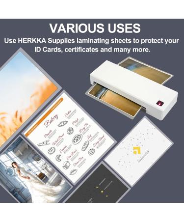 HERKKA 200 Pack Laminating Sheets Holds 8.5 x 11 Inch Sheets 5 Mil Clear Thermal Laminating Pouches 9 x 11.5 Inch Lamination Sheet Paper for Laminator Round Corner Letter Size - Buy Online on GoSupps.com