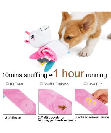 Intelligent Sniffing Toys for Dogs | Stress-Relief & Food Training | Unicorn Rosa Roll for Puppies & Medium Dogs - Buy Online on GoSupps.com