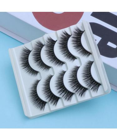 FRCOLOR Reusable Black Eyelashes Pairs Eyelashes handmade eye Faux soft fake lash Cat Eye Long Eye soft thick natural false Fake 3d set Grafting Tool - Buy Online on GoSupps.com