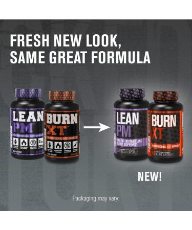 Burn XT Thermogenic Fat Burner & Lean PM Nighttime Weight Loss Supplement - 60 Veggie Diet Pills - Buy Online on GoSupps.com