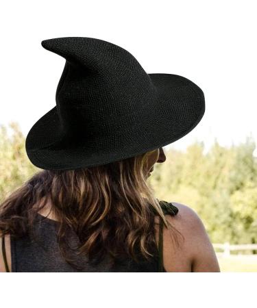 Unisex Crochet Witch Hat Large Brim Foldable Women's Cap Summer Costume Baseball Cap - Buy Online on GoSupps.com