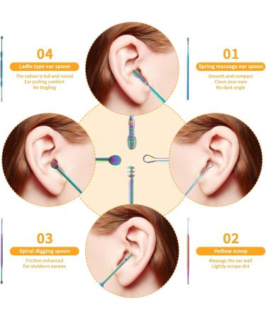 MJIYA Ear Pick Earwax Removal Kit | Ear Cleaning Tool Set with Storage Box | Titanium Ear Wax Remover - Buy Online on GoSupps.com