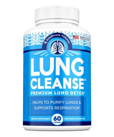Lung Support Supplement - Natural Capsules for Lung Cleanse and Detox - Made in USA - Respiratory System; Mucus Clear - Vegan Supplement for Lung Detox; Respiratory Support - 60 Capsules