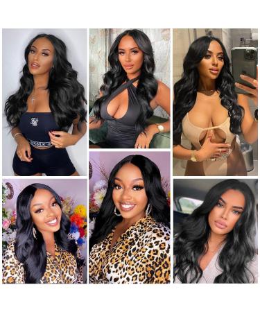 ORSUNCER Long Black Body Wave Wig for Women - Natural Curly Synthetic Hair Wig for Daily & Party Use - Buy Online on GoSupps.com