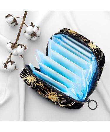 MUOOUM Gold Cherry Blossom Sanitary Napkin Storage Bag Menstrual Pad Bag Portable Menstrual Cup Pouch with Zipper for Teen Girls Women Ladies Multi-colored 9 - Buy Online on GoSupps.com
