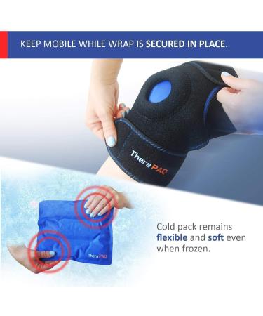 Cooling Pillow Knee: Ice Knee Bandage Therapy | Adjustable Cold/Heat Gel Compress for Bursitis Meniscus Tear Arthritis & Injury Recovery - Buy Online on GoSupps.com