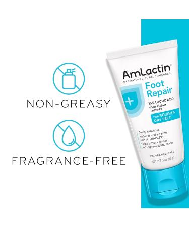 AMLACTIN Foot Cream Therapy 3 oz (Pack of 3) - Hydrating Foot Cream Trio - Buy Online on GoSupps.com