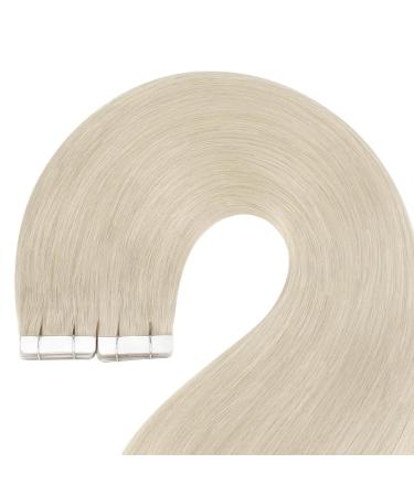 Youngsee Tape In Extensions | Platinblond Real Hair 60cm | Seamless Skin Weft | Lightweight 50g #60A - Buy Online on GoSupps.com